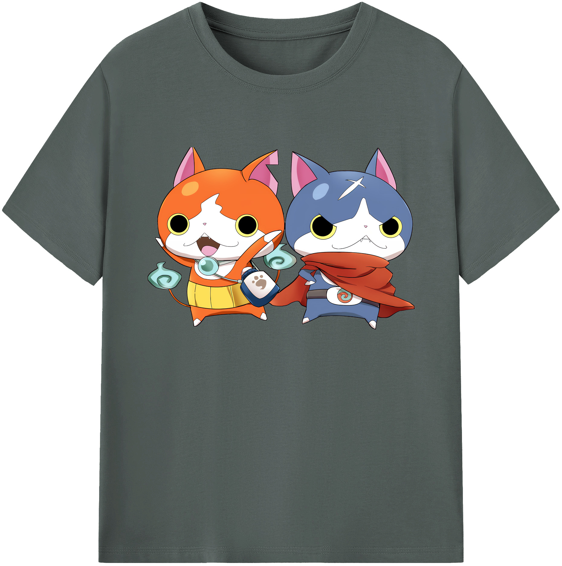 （画像用） 妖怪ウォッチ Yo-kai Watch 綿100％ メンズ半袖Tシャツ｜肌触りやわらか＆通気性